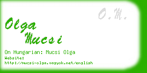 olga mucsi business card